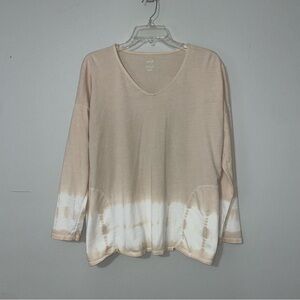 Pure Jill J. Jill Women’s Cotton‎ Tie-Dye Oversized Shirt Top With Pockets Sz M